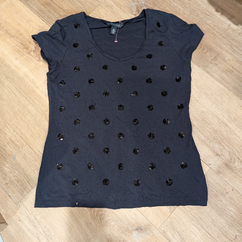 Tommy Hilfiger Black Cut Out Short Sleeve Tee